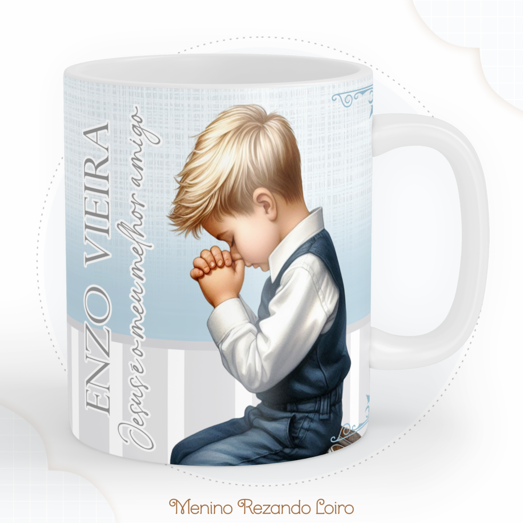 Kit CRISTÃO - Menino Rezando Loiro (Pamella) - Imagem 2