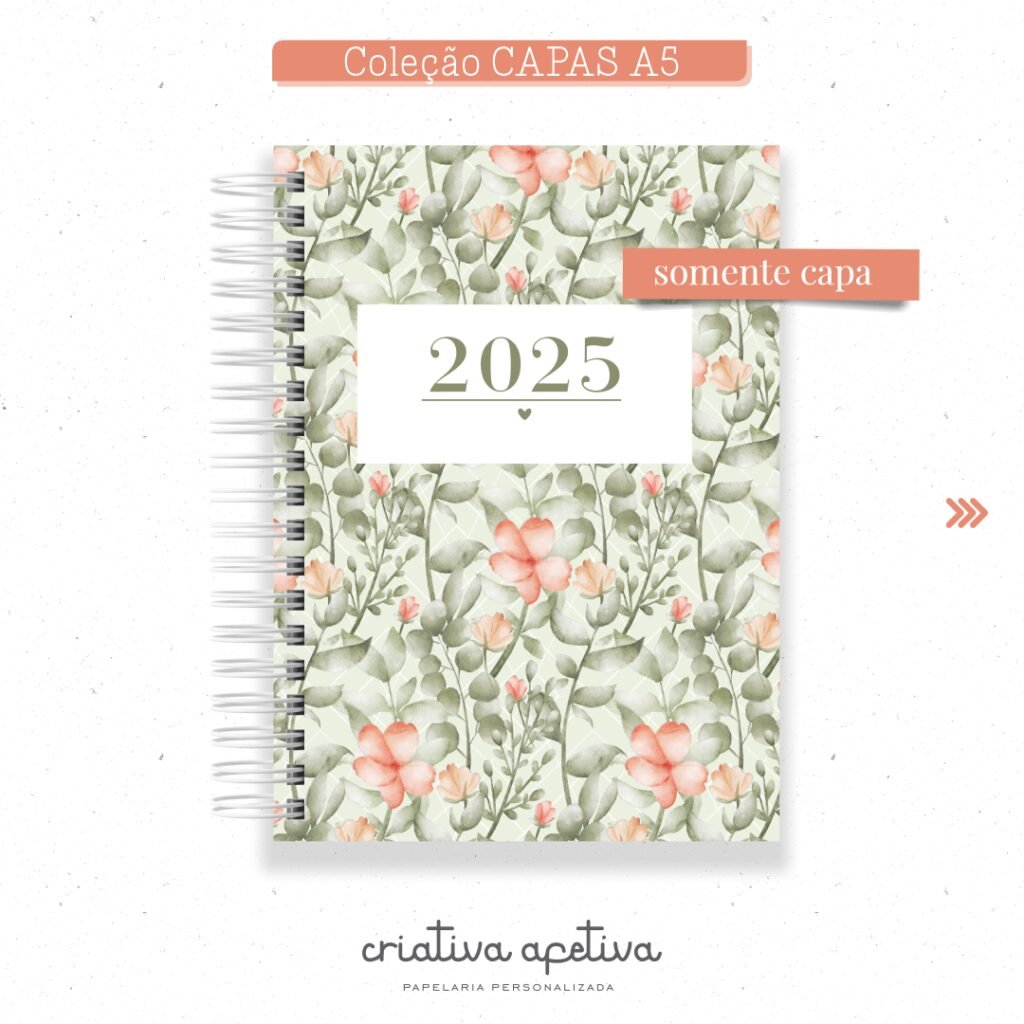 Kit 5 Capas Floral Verde - Imagem 4