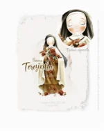 Ilustração Digital Santa Teresinha - Santinhos (Carinas Paper)