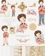 Kit Digital Ilustrações Beato Carlo Acutis - Santinhos (Carinas Paper)