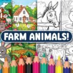 Fazenda de Animais - Livro de Colorir