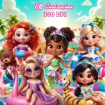 Pool Party Princesas - Kit Digital (Caramelo) - Imagem 4