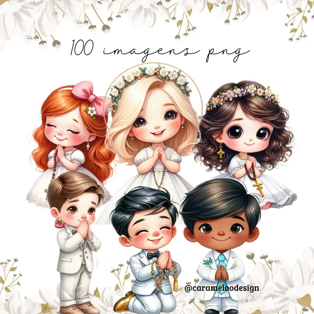 Primeira Comunhão - Kit Digital (Caramelo) - Imagem 3