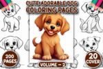Dogs Cute - Livro de Colorir