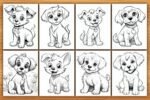 Dogs Cute - Livro de Colorir - Imagem 3