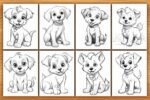 Dogs Cute - Livro de Colorir - Imagem 5