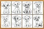 Dogs Cute - Livro de Colorir - Imagem 6