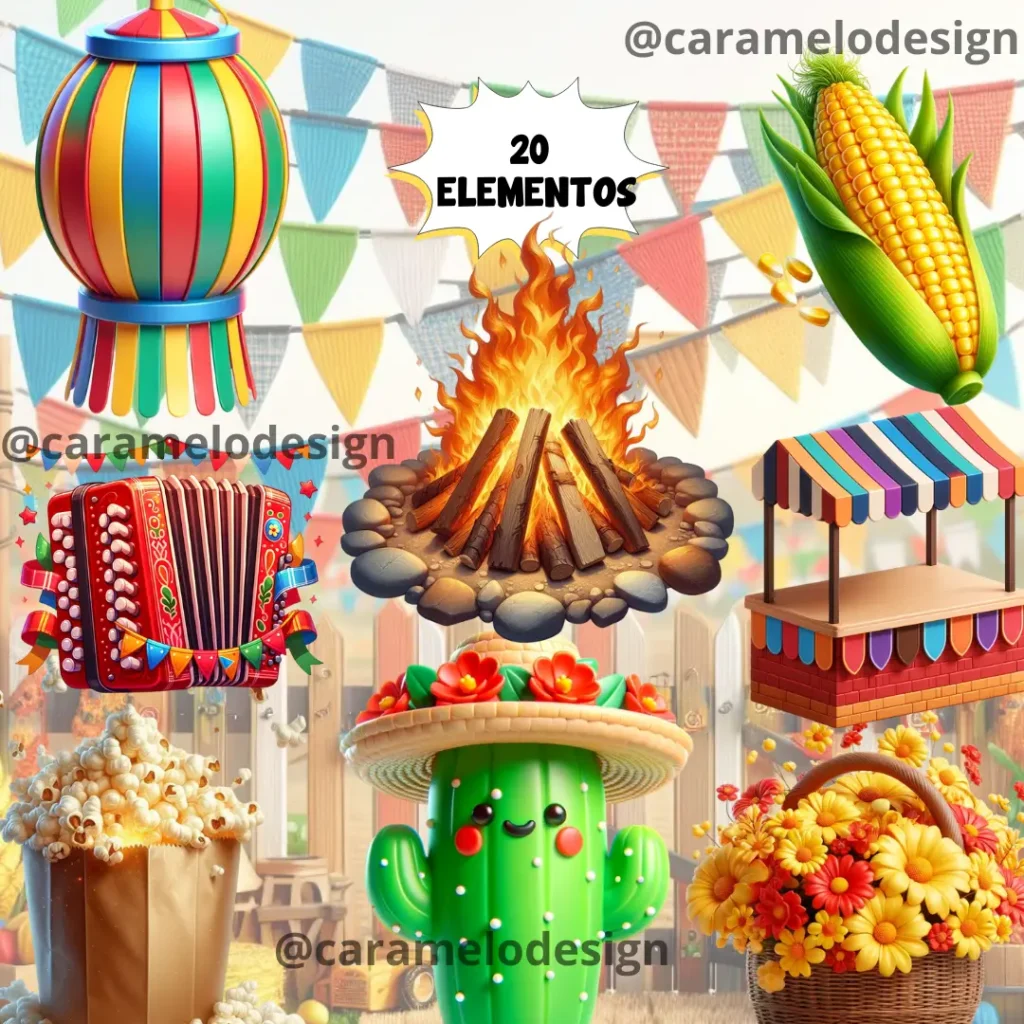 Festa Junina - Kit Digital (Caramelo) - Imagem 4