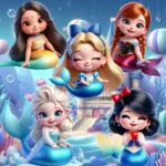 Princesas Sereia - Kit Digital (Caramelo) - Imagem 2