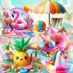 Pool Party Princesas - Kit Digital (Caramelo) - Imagem 3