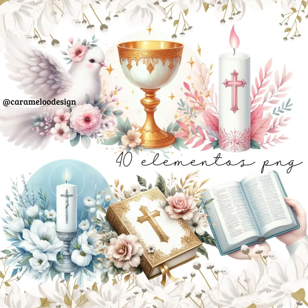 Primeira Comunhão - Kit Digital (Caramelo) - Imagem 2