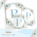 COMBO Floral Alfabeto Rosa e Azul – 5 Modelos (Pamella) - Imagem 2