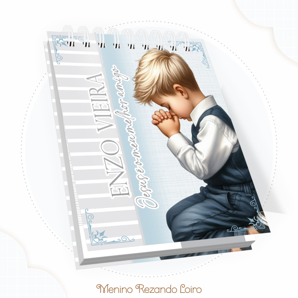 Kit CRISTÃO - Menino Rezando Loiro (Pamella) - Imagem 3