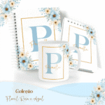 COMBO Floral Alfabeto Rosa e Azul – 5 Modelos (Pamella) - Imagem 3