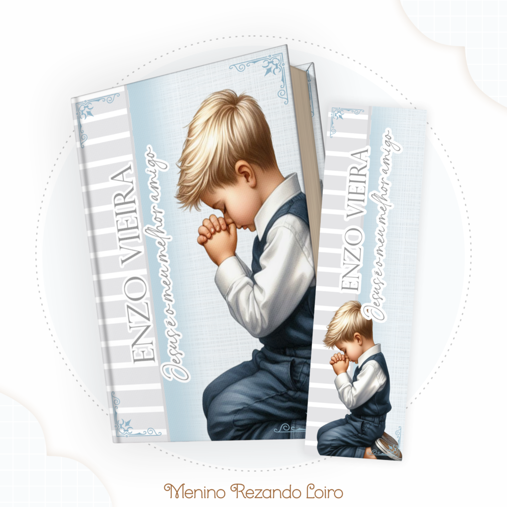 Kit CRISTÃO - Menino Rezando Loiro (Pamella) - Imagem 4