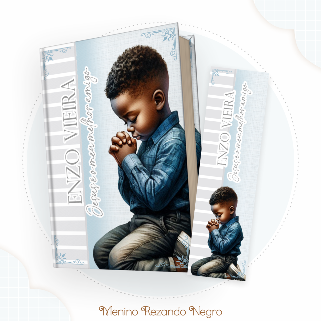 Kit CRISTÃO - Menino Rezando Negro (Pamella) - Imagem 4