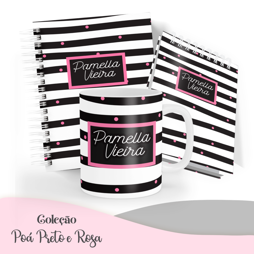 COMBO Poá Preto e Rosa – 5 Modelos (Pamella) - Imagem 3