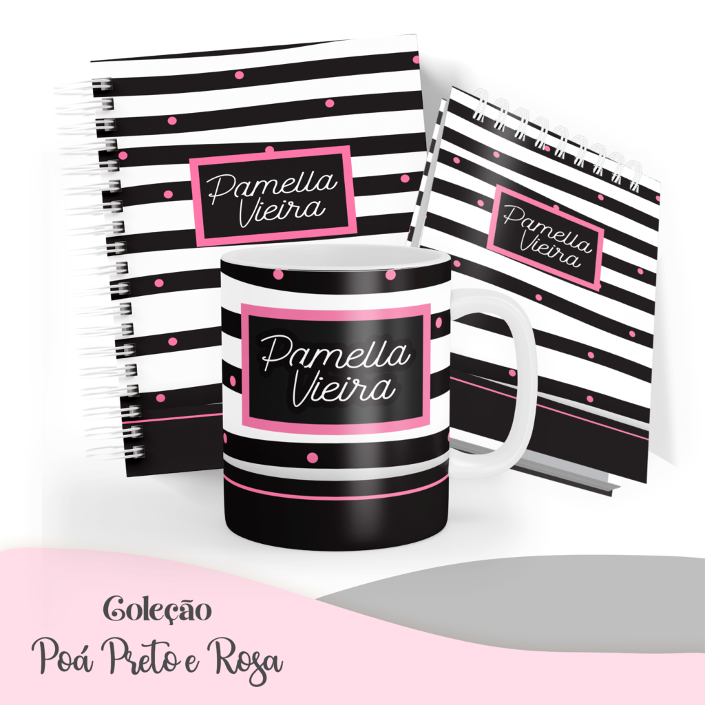 COMBO Poá Preto e Rosa – 5 Modelos (Pamella) - Imagem 4