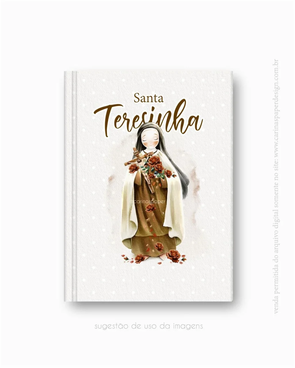 Ilustração Digital Santa Teresinha - Santinhos (Carinas Paper) - Imagem 3