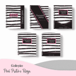 COMBO Poá Preto e Rosa – 5 Modelos (Pamella)