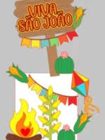 Plaquinha Festa Junina - Topo de Bolo - Imagem 2