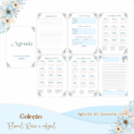 COMBO Floral Alfabeto Rosa e Azul – 5 Modelos (Pamella) - Imagem 7