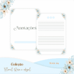 COMBO Floral Alfabeto Rosa e Azul – 5 Modelos (Pamella) - Imagem 8