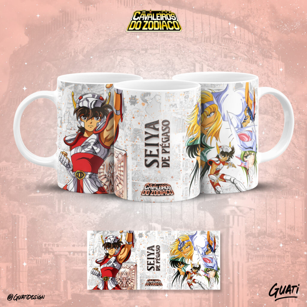 COMBO Cavaleiros do Zodíaco – Estampas Canecas (Lab51) - Imagem 1