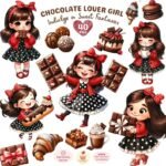 Amante de Chocolate Menina - Kit Digital