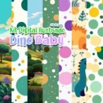 Dino Baby 1 - Kit Digital (Ilustradeb) - Imagem 2