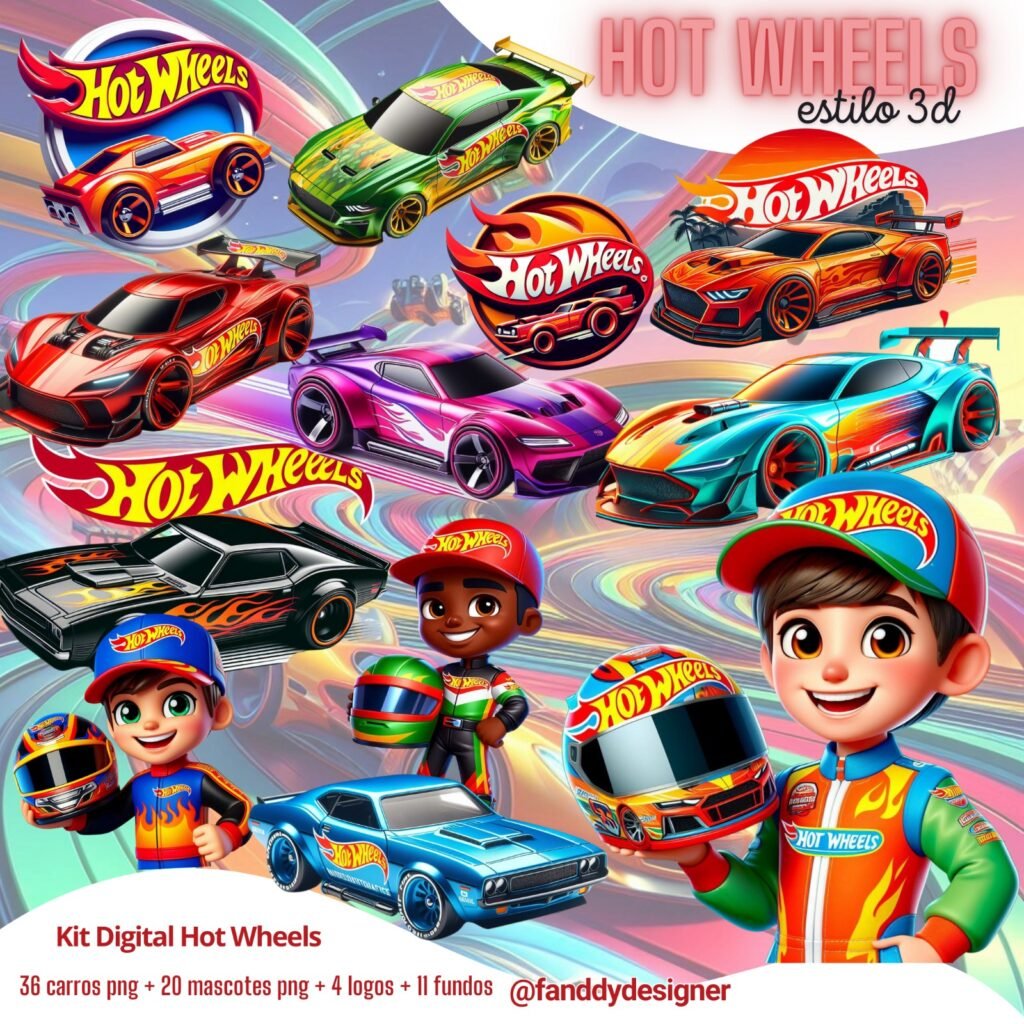 Hot Wheels 3D - Kit Digital - Imagem 1