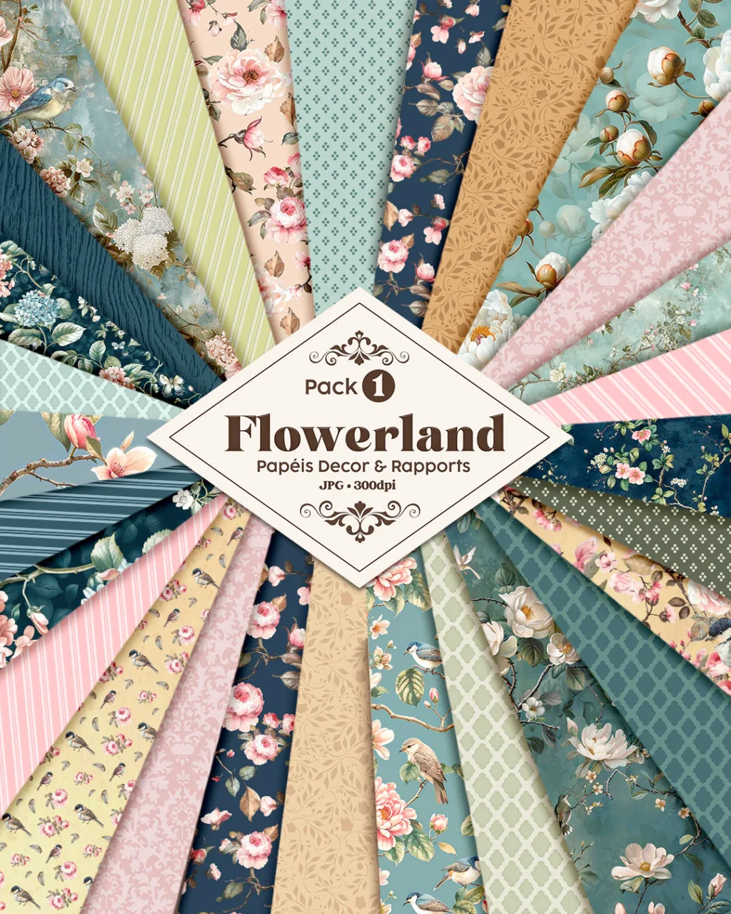 FlowerLand - Combo Kit Digital + Papéis 1,2 e 3 (Tita) - Imagem 16