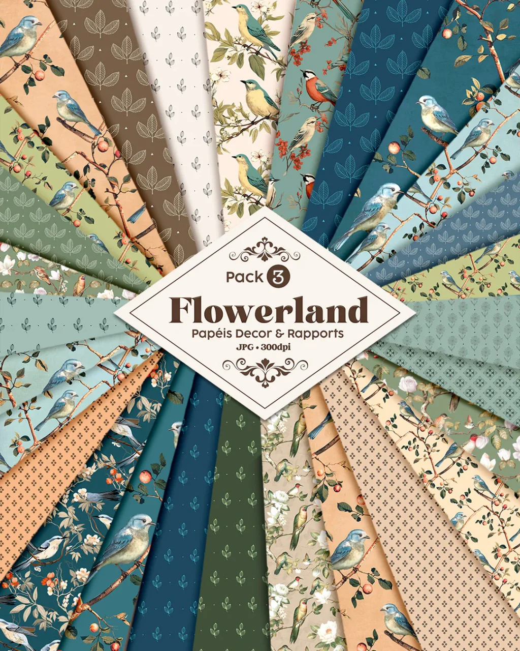 FlowerLand - Combo Kit Digital + Papéis 1,2 e 3 (Tita) - Imagem 14