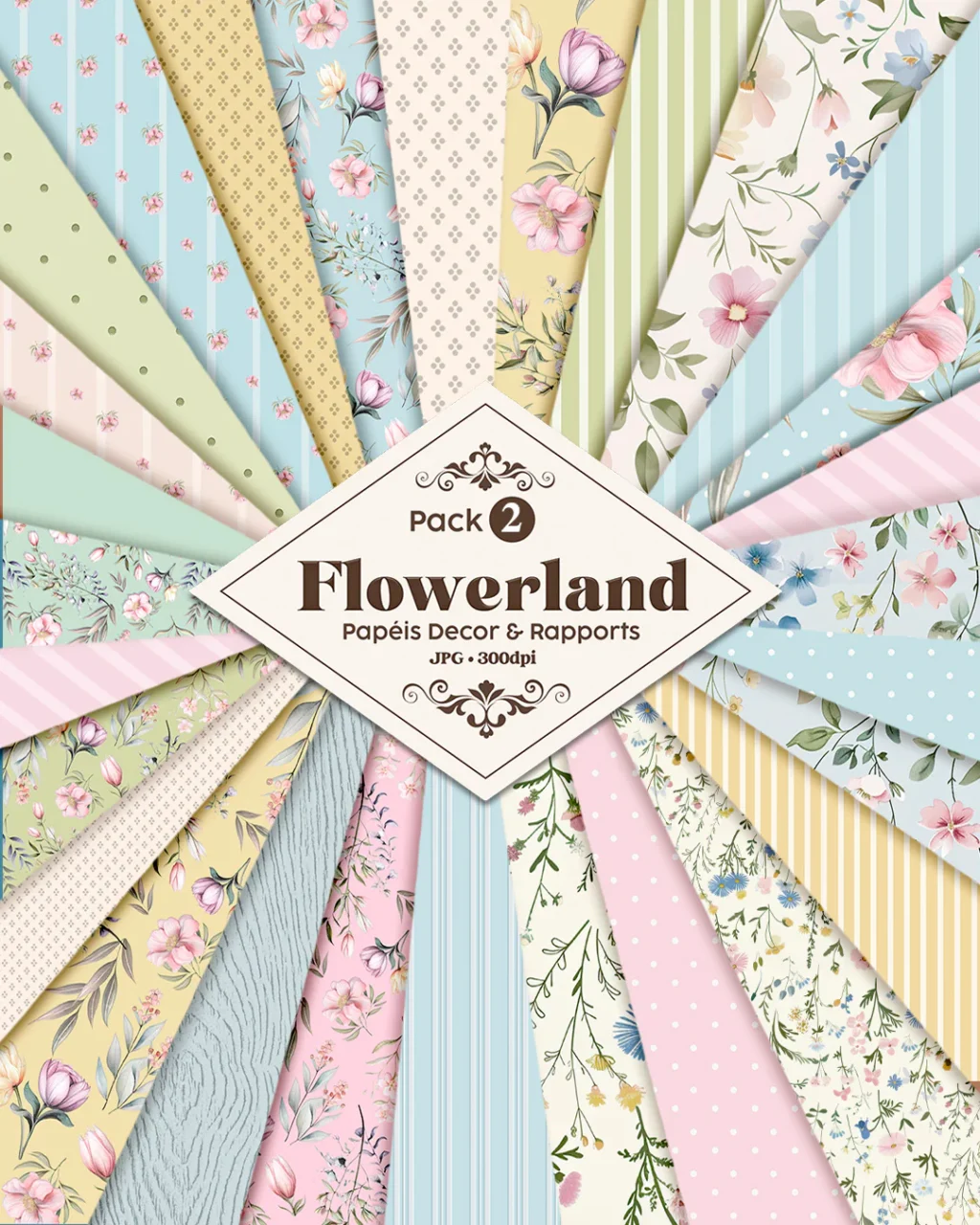 FlowerLand - Combo Kit Digital + Papéis 1,2 e 3 (Tita) - Imagem 15