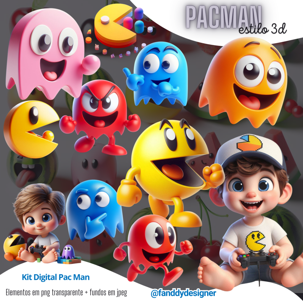 Pac Man 3D - Kit Digital - Imagem 1