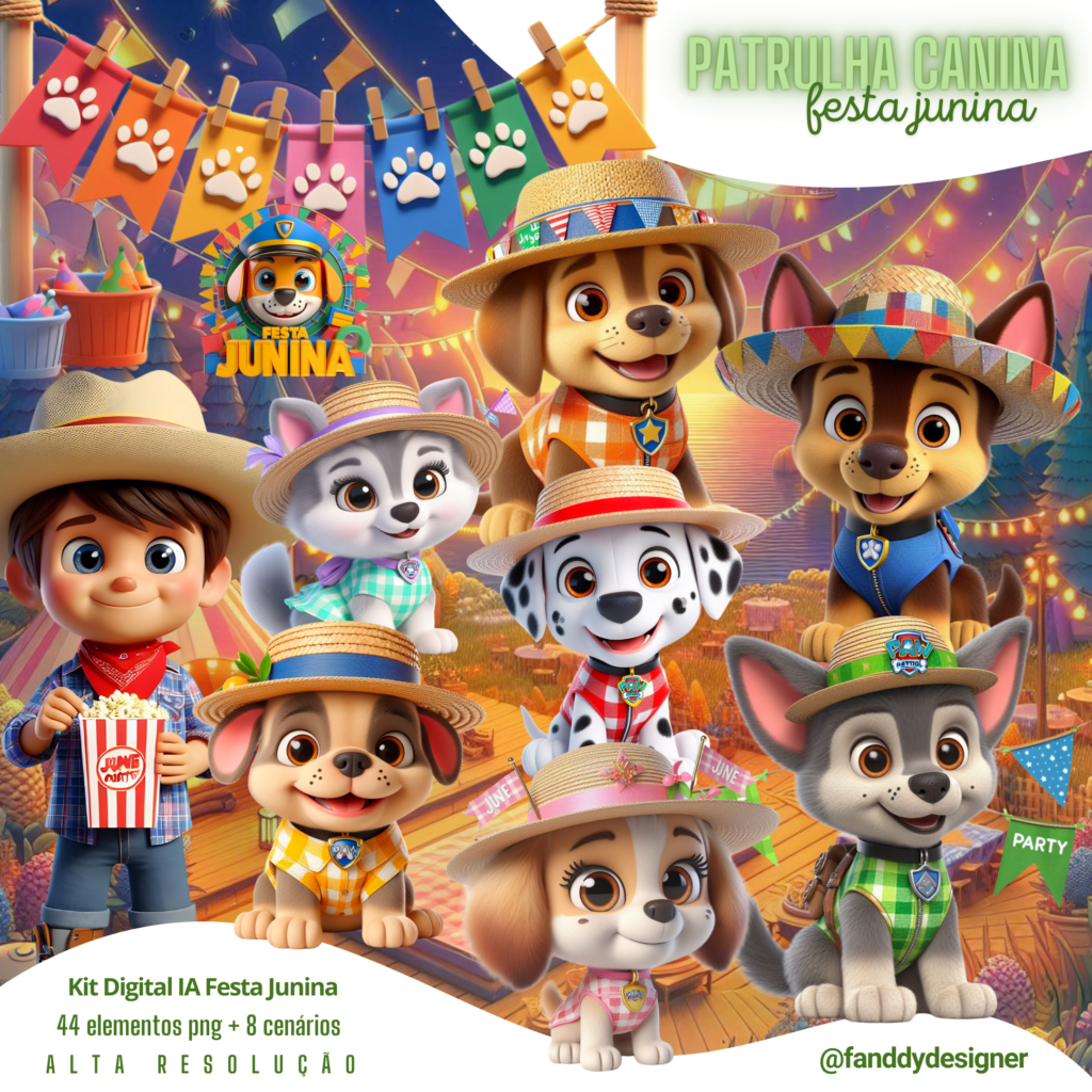 Patrulha Canina Junino - Kit Digital - Imagem 1