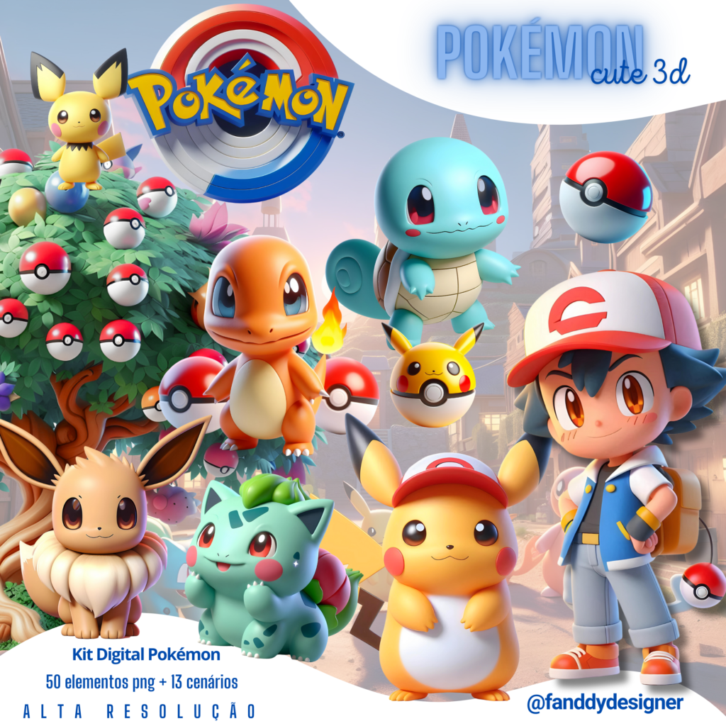 Pokemon 3D - Kit Digital - Imagem 1