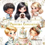 Primeira Comunhão - Kit Digital (Caramelo)