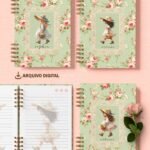 Kit 6 Capas e 6 Miolos Decorados Coleção Doce Menina (Bicho Papel)