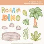 Dinossauros Aquarela - Kit Digital - Imagem 6