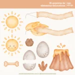 Dinossauros Aquarela - Kit Digital - Imagem 5