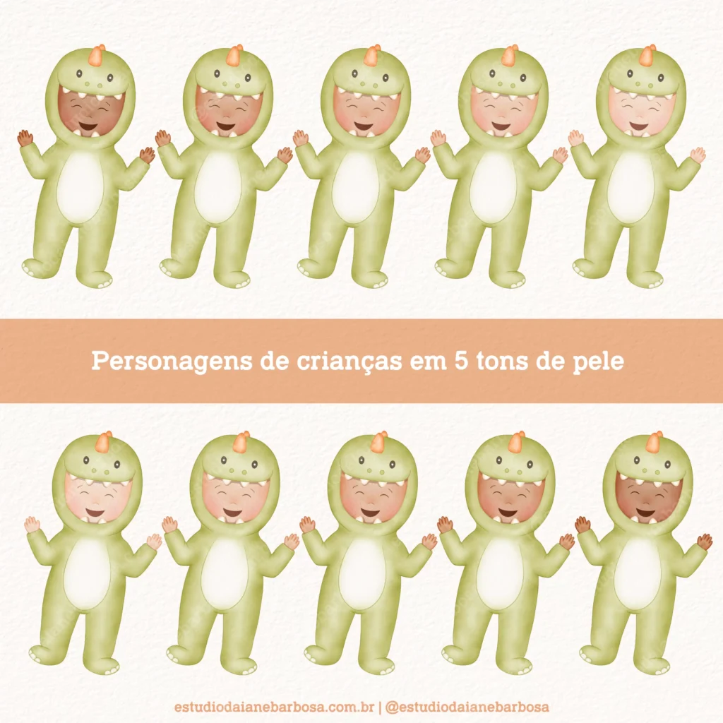 Dinossauros Aquarela - Kit Digital - Imagem 3