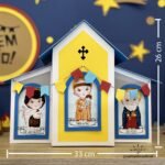 Capela Grande - Festa Junina + 3 Santinhos Aquarela (Santa Ideia)