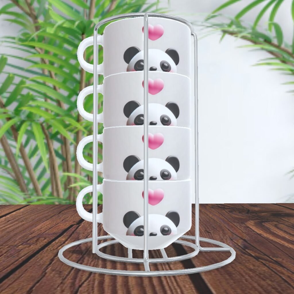 Torre Xícaras Bichinhos Cute (Yukina) - Imagem 1