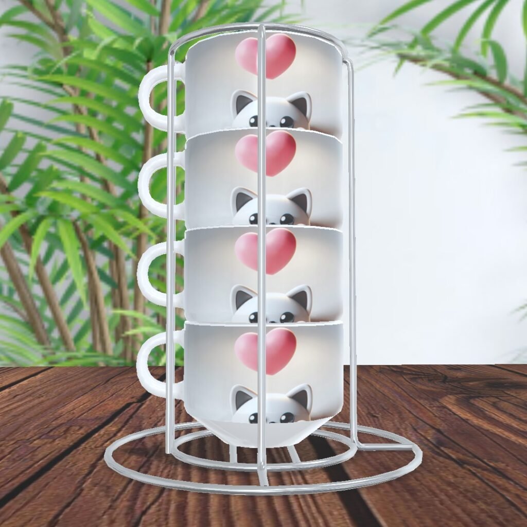 Torre Xícaras Bichinhos Cute (Yukina) - Imagem 4