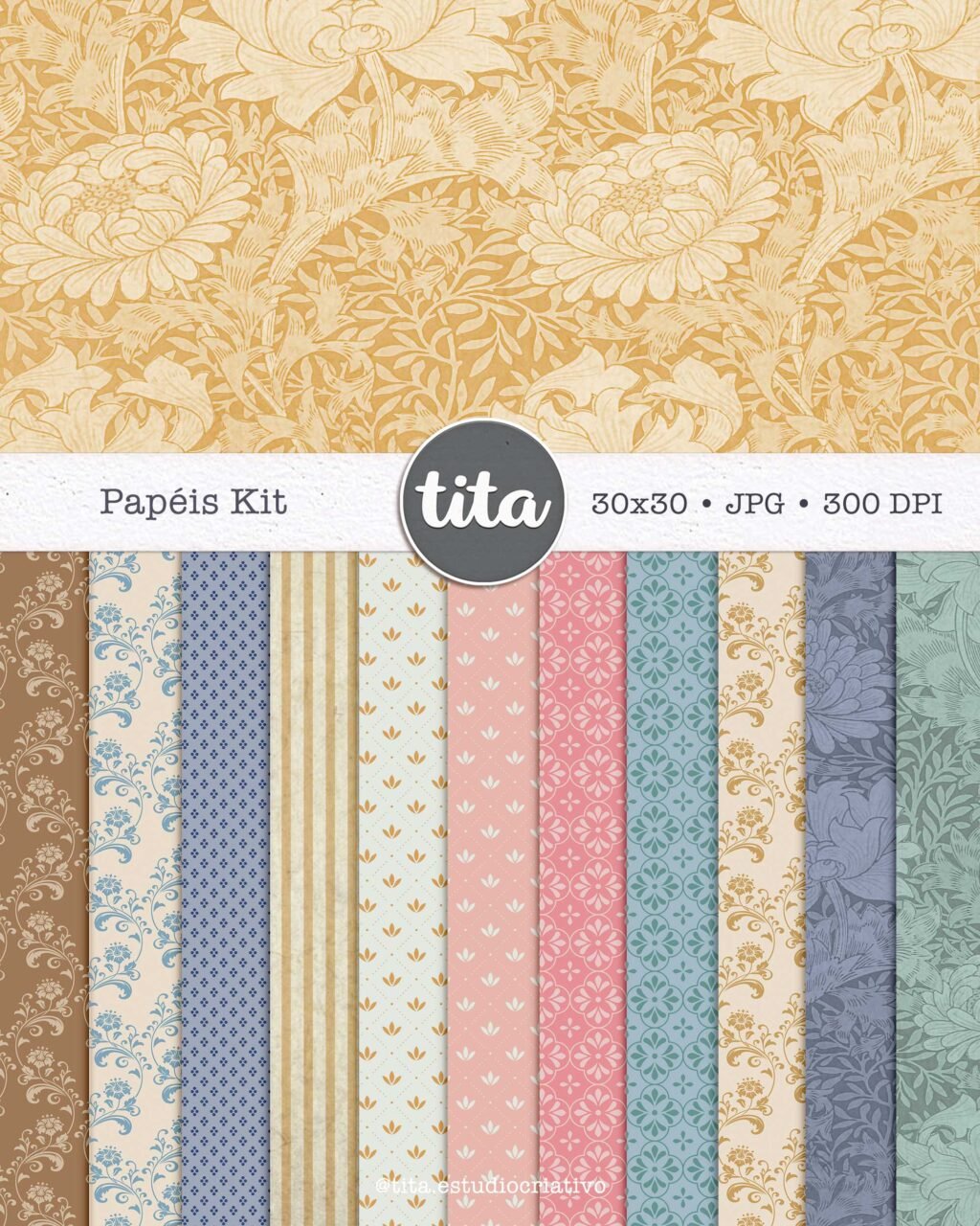 FlowerLand - Combo Kit Digital + Papéis 1,2 e 3 (Tita) - Imagem 6