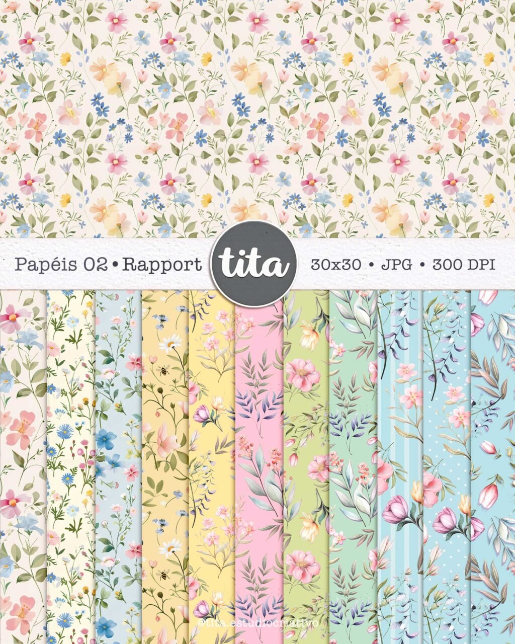 FlowerLand - Combo Kit Digital + Papéis 1,2 e 3 (Tita) - Imagem 10