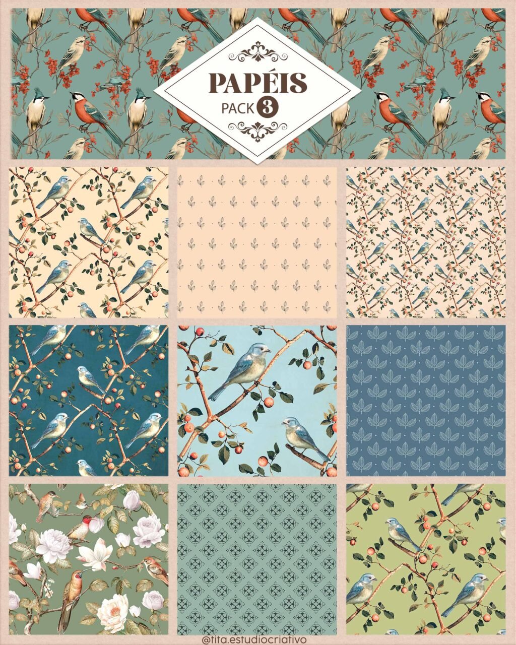 FlowerLand - Combo Kit Digital + Papéis 1,2 e 3 (Tita) - Imagem 2