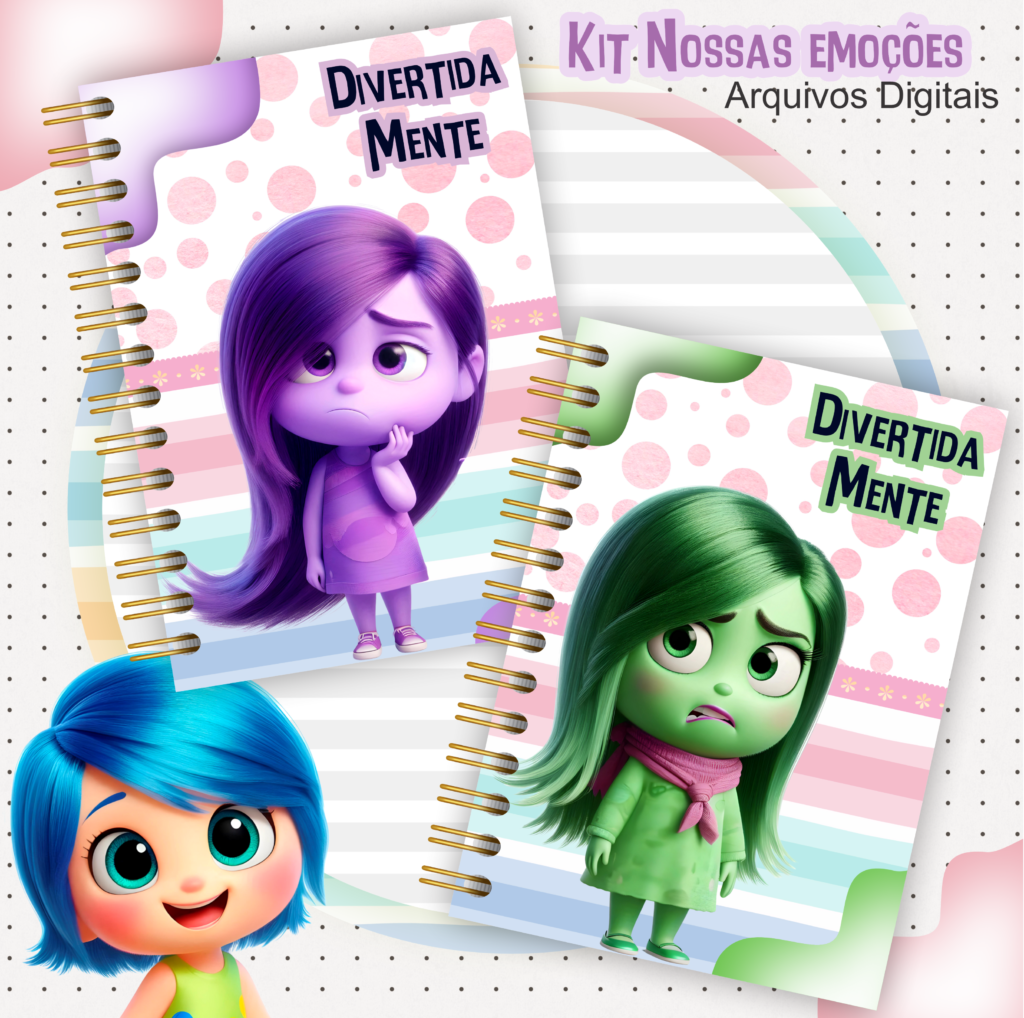 Kit Menina Emoções - Divertida Mente (Crys Arts) - Imagem 3