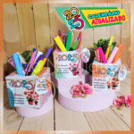 Kit 3 modelos de Porta caneta com calendário 2025 – (Iza Nagliatti)